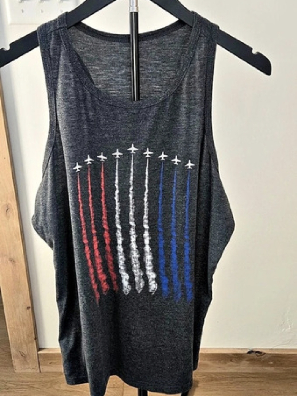 Red, White And Blue Graphic Tank Top